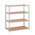 Manorga Galvanised 4 Shelf Galvanised Steel Quickshelf Starter Bay, 1760mm x 1250mm, 800mm, 162kg Load