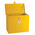 RS PRO Yellow Steel Lockable 1 Door Hazardous Substance Cabinet, 510mm x 620mm x 330mm