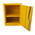 RS PRO Yellow Steel Lockable 1 Door Flammable Cabinet, 609mm x 457mm x 457mm