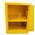 RS PRO Yellow Steel Lockable 1 Door Flammable Cabinet, 609mm x 457mm x 457mm