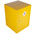 RS PRO Yellow Steel Lockable 1 Door Flammable Cabinet, 609mm x 457mm x 457mm