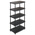 RS PRO Black 5 Shelf PP Shelving System, 1885mm x 930mm, 590mm, 70kg Load