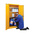 RS Pro Yellow Lockable 2 Door Hazardous Substance Cabinet, 1800mm x 900mm x 460mm