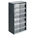 RS PRO 12 Drawer Storage Unit, PP, 550mm x 310mm x 180mm, Grey