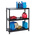 RS PRO Black 3 Shelf Shelving Unit, 970mm x 900mm, 400mm, 50kg Load
