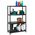 RS PRO Black 4 Shelf Shelving Unit, 1400mm x 900mm, 400mm, 50kg Load