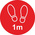 RS PRO Vinyl Social Distancing 1m Apart Floor Sign, Self-Adhesive 200mm