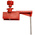 Brady Red Nylon, Stainless Steel Safety Lockout