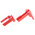 Brady Red 4-Lock PP Ball Valve Lockout, 7.24mm Shackle, 31.75mm Attachment