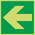 Plastic FIRE EXIT, Nite-Glo Left Arrow Exit Sign