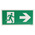 Plastic Emergency Exit Right Non-Illuminated Emergency Exit Sign