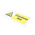 RS PRO Black/White/Yellow Vinyl Safety Labels, Caution Hot-Text 100 mm x 200mm