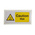 RS PRO Black/White/Yellow Vinyl Safety Labels, Caution Hot-Text 100 mm x 200mm