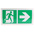 Vinyl Emergency Exit Right With Pictogram Only, Non-Illuminated Emergency Exit Sign
