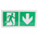 Vinyl Emergency Exit Down With Pictogram Only, Non-Illuminated Emergency Exit Sign