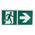 Plastic Emergency Exit Right,  With Pictogram Only, Non-Illuminated Emergency Exit Sign