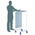 RS PRO PP Storage Bin, 1300mm x 500mm, Blue, Grey