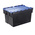 RS PRO 65L Blue PP Attached Lid Container, 600mm x 400mm x 365mm