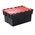 RS PRO 56L Red PP Attached Lid Container, 600mm x 400mm x 310mm