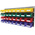 RS PRO PP Louvre Panel Storage Unit, 438mm x 914mm, Blue, Green, Red, Yellow
