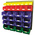 RS PRO Steel Louvre Panel Storage Unit, 946mm x 914mm, Blue, Green, Red, Yellow
