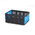 RS PRO Black, Blue Plastic Folding Crate, 260mm x 400mm x 560mm