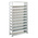 Manorga Galvanised 9 Shelf Modular Shelving Extension Bay, 2000mm x 1000mm, 400mm, 150kg Load