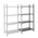 Manorga RAL 7024 4 Shelf Sheet Steel Modular Shelving Extension Bay, 2000mm x 1010mm, 600mm, 500kg Load
