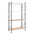 Manorga RAL 7035 Light Grey 4 Shelf Chipboard, Galvanised Steel Modular Shelving Starter Bay, 2500mm x 1500mm, 800mm,