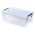 Fellowes 10L Transparent Plastic Small Storage Box, 15.5cm x 39.5cm x 25.5cm