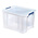 Fellowes 36L Transparent Polypropylene Medium Storage Box, 31.5cm x 47.5cm x 38cm