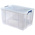 Fellowes 85L Transparent Polypropylene Large Storage Box, 39cm x 66cm x 45cm