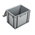 Schoeller Allibert 30L Grey Plastic Medium Storage Box, 330mm x 300mm x 400mm