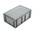Schoeller Allibert 45L Grey Plastic Large Storage Box, 246mm x 400mm x 600mm
