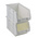 RS PRO PP Storage Bin, 130mm x 150mm, White