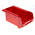 RS PRO PP Storage Bin, 80mm x 109mm, Red