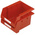 RS PRO PP Storage Bin, 130mm x 179mm, Red