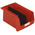 RS PRO PP Storage Bin, 180mm x 239mm, Red