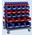 RS PRO PP Storage Bin, 1000mm x 1000mm, Blue, Silver