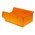 RS PRO PP Storage Bin, 130mm x 205mm, Orange
