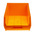 RS PRO PP Storage Bin, 130mm x 205mm, Orange