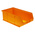 RS PRO PP Storage Bin, 130mm x 205mm, Orange