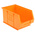 RS PRO PP Storage Bin, 130mm x 150mm, Orange