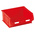 RS PRO PP Storage Bin, 180mm x 419mm, Red