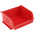 RS PRO PP Storage Bin, 50mm x 100mm, Red