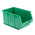 RS PRO PP Storage Bin, 130mm x 150mm, Green