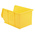 RS PRO PP Storage Bin, 130mm x 150mm, Yellow