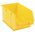 RS PRO PP Storage Bin, 130mm x 150mm, Yellow