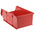 RS PRO PP Storage Bin, 130mm x 205mm, Red