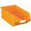 RS PRO PP Storage Bin, 130mm x 205mm, Yellow